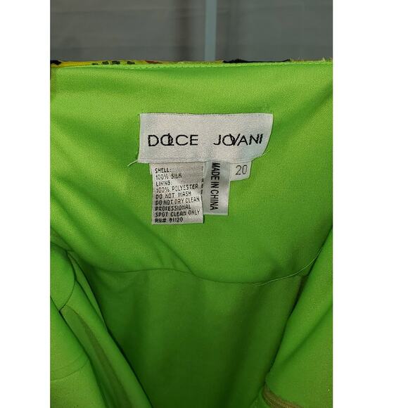 Dolce Jovani Green Beaded Halter Evening Dress Size 20 NWT - Picture 5 of 6